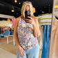 Grey Floral Double Trim Tank