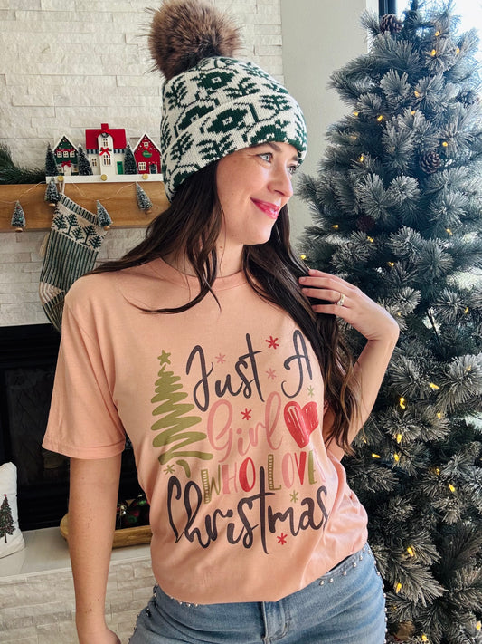 Girl Who Loves Christmas Tee