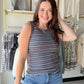Navy Multi Stripe Edlin Tank