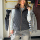 Black Quilted Zip Up Vest
