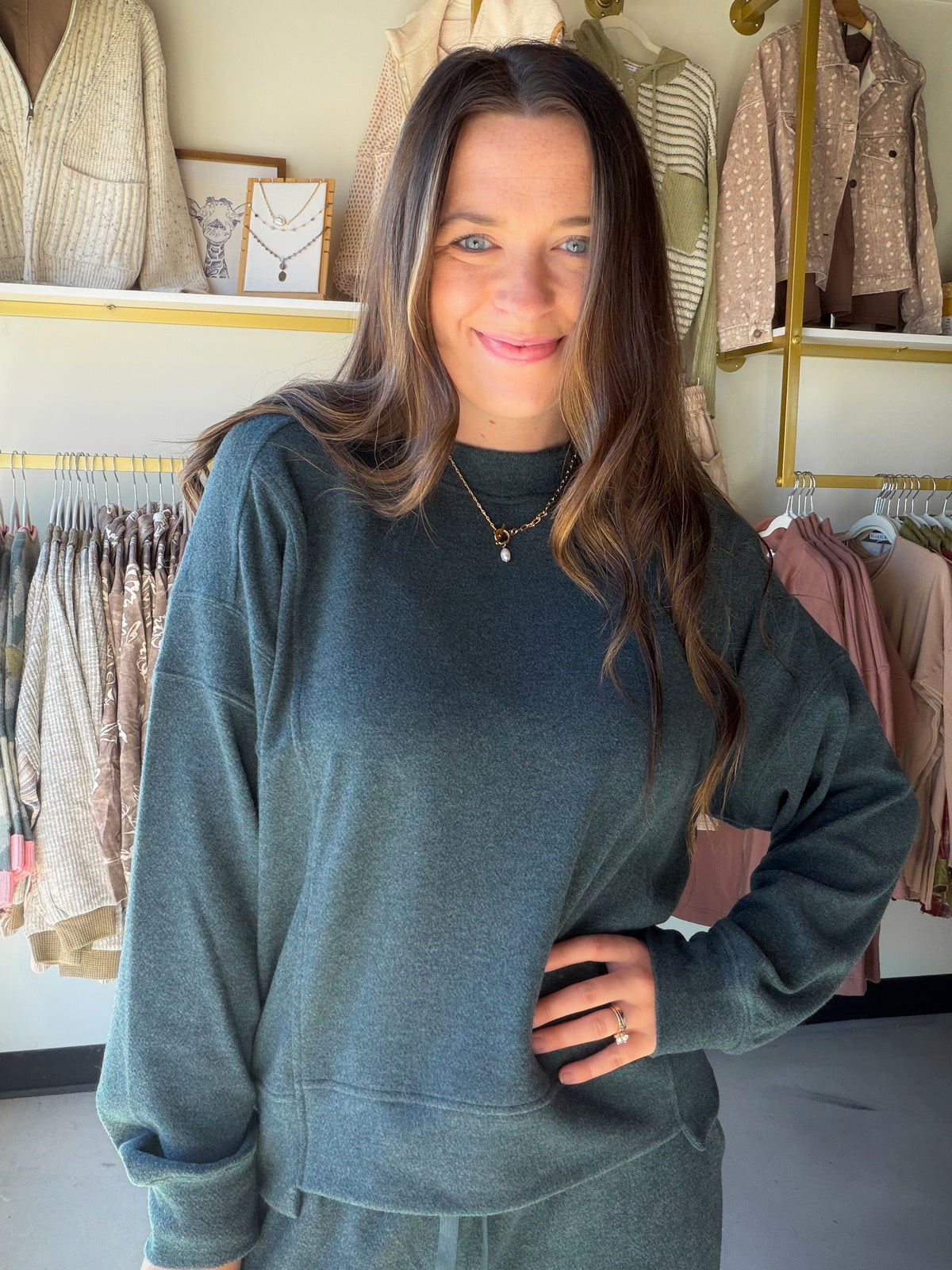 Teal Heather Jasse Top