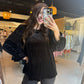 Black Velvet Burnout Top