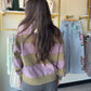 Olive French Terry Block Top