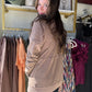 Mocha Vintage Wash Zip Up