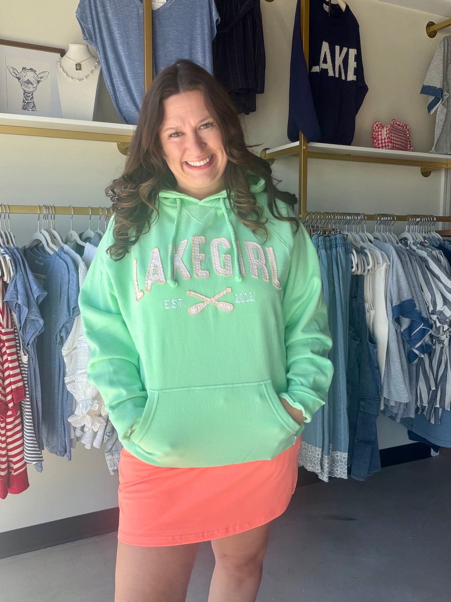 Mint Hooded Fleece Sweatshirt - Lakegirl