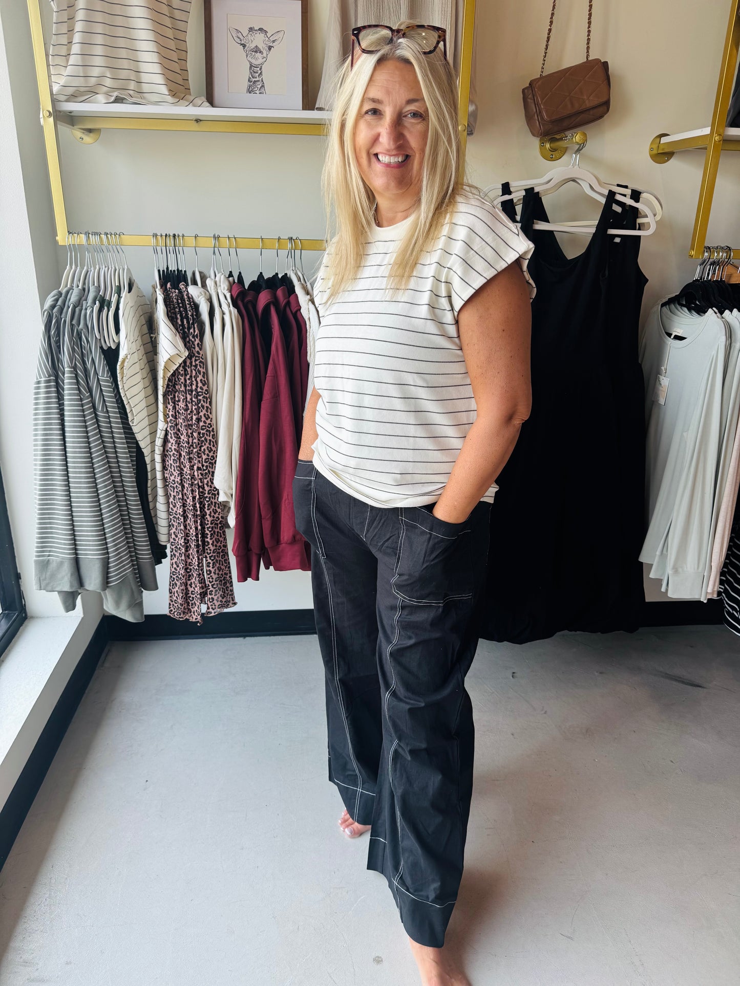 Black Wide Leg Cargo Pants