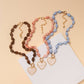 Pearlescent Heart Pendant Marbled Bead Necklace