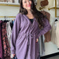 Purple Tunic Zip Up Hoodie
