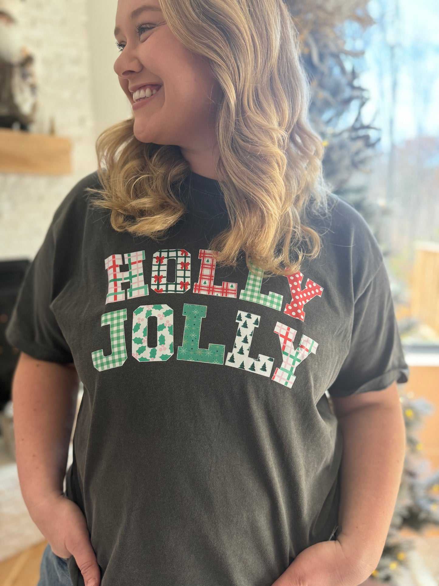 Holly Jolly Patchwork Tee