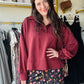 Mahogany Luxe Polo Sweatshirt