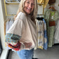 Oatmeal Mix Sleeve Pullover