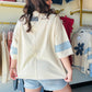 Denim Daisy Patch Terry Top
