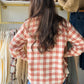 Terracotta Lightweight Plaid Button Up
