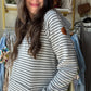 Charcoal Striped Tatum Hoodie
