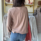 Mocha Slit Detail Pullover