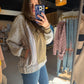 Olive Washed Mix Knit Top