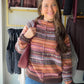 Peach & Brown Accent Sweater