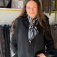 Black Semi Sheer Button Up