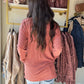 Brick Ribbed V Neck