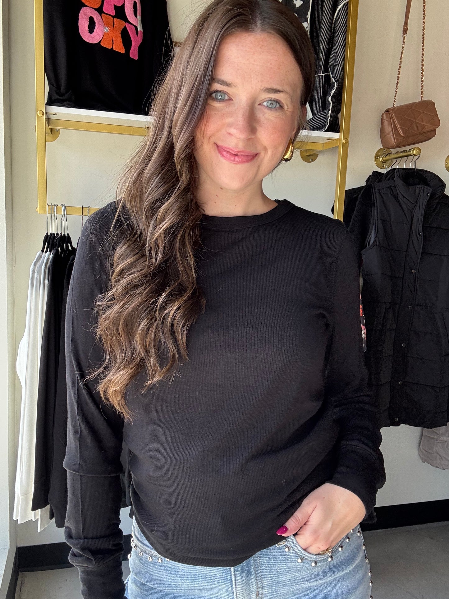 Black Stacey Top