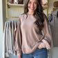 Mocha Slit Detail Pullover