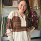 Sweater Accent V Neck Pullover