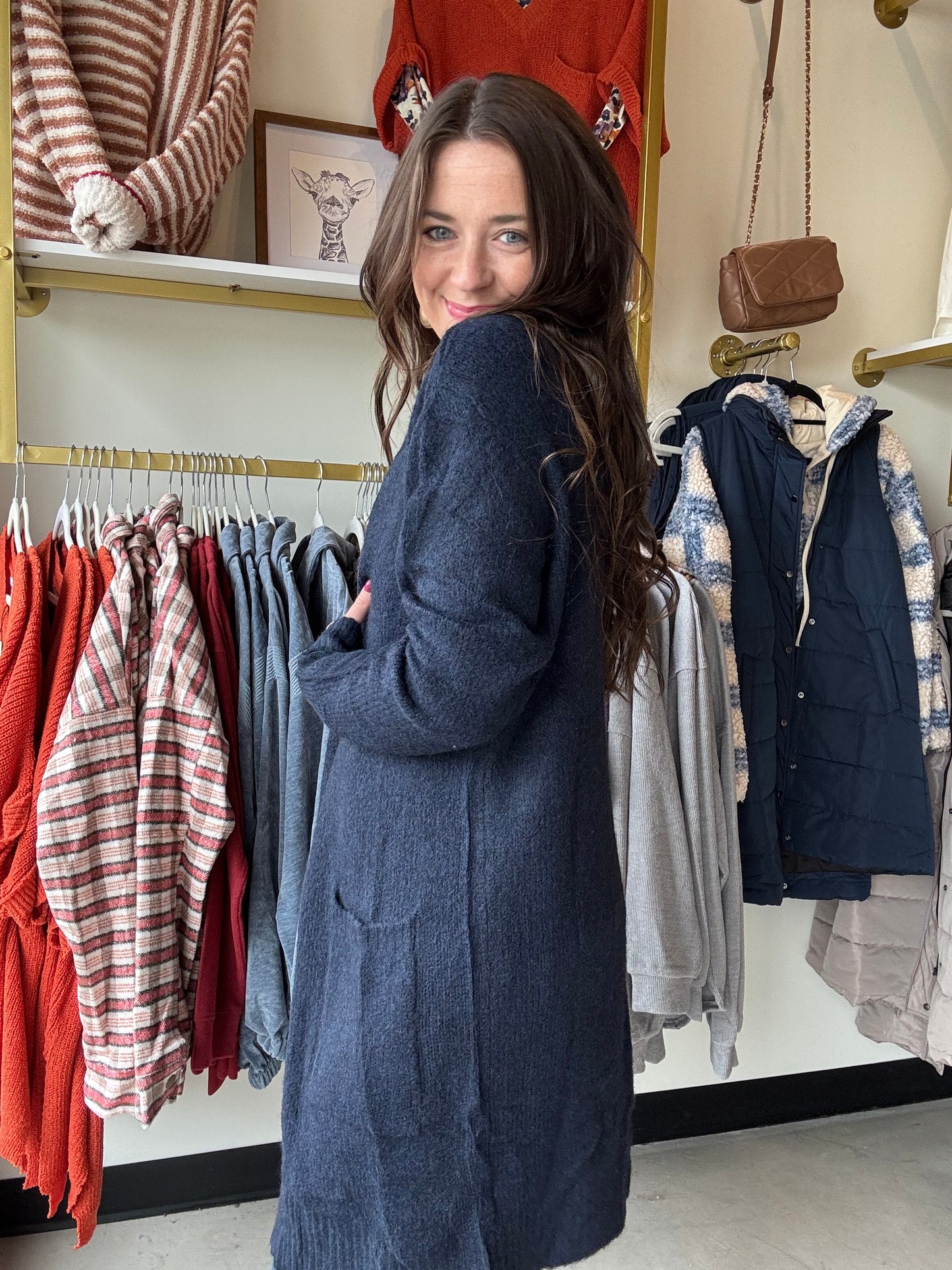 Navy Madison Cozy Cardigan