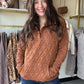 Rust Geometric Snap Pullover