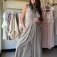 Multi Stripe Front Twist Dress