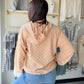 Taupe Checker Knit Hoodie