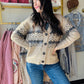 Latte Combo Button Sweater