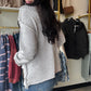 Heather Grey Reverse Seam Cardigan
