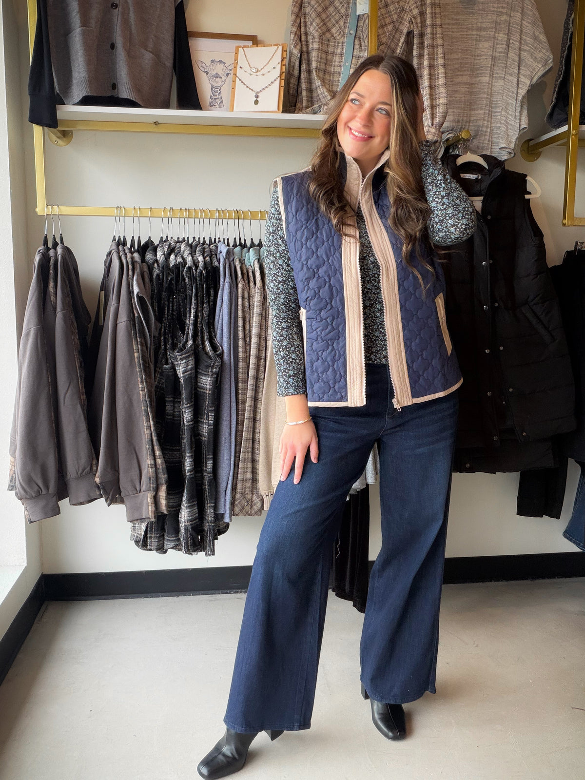 Indigo Skyrise Wide Leg Jean