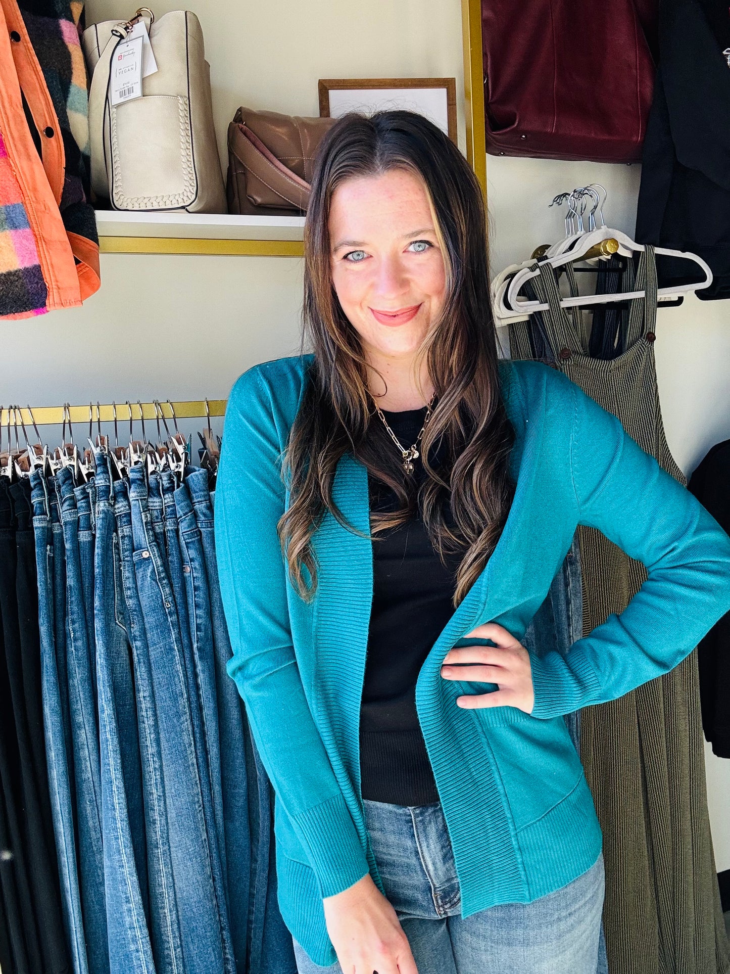 Turquoise Lightweight Cardigan