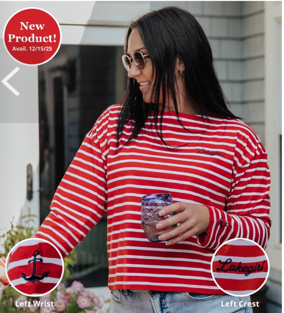 Lakegirl Long Sleeve Boatneck Tee