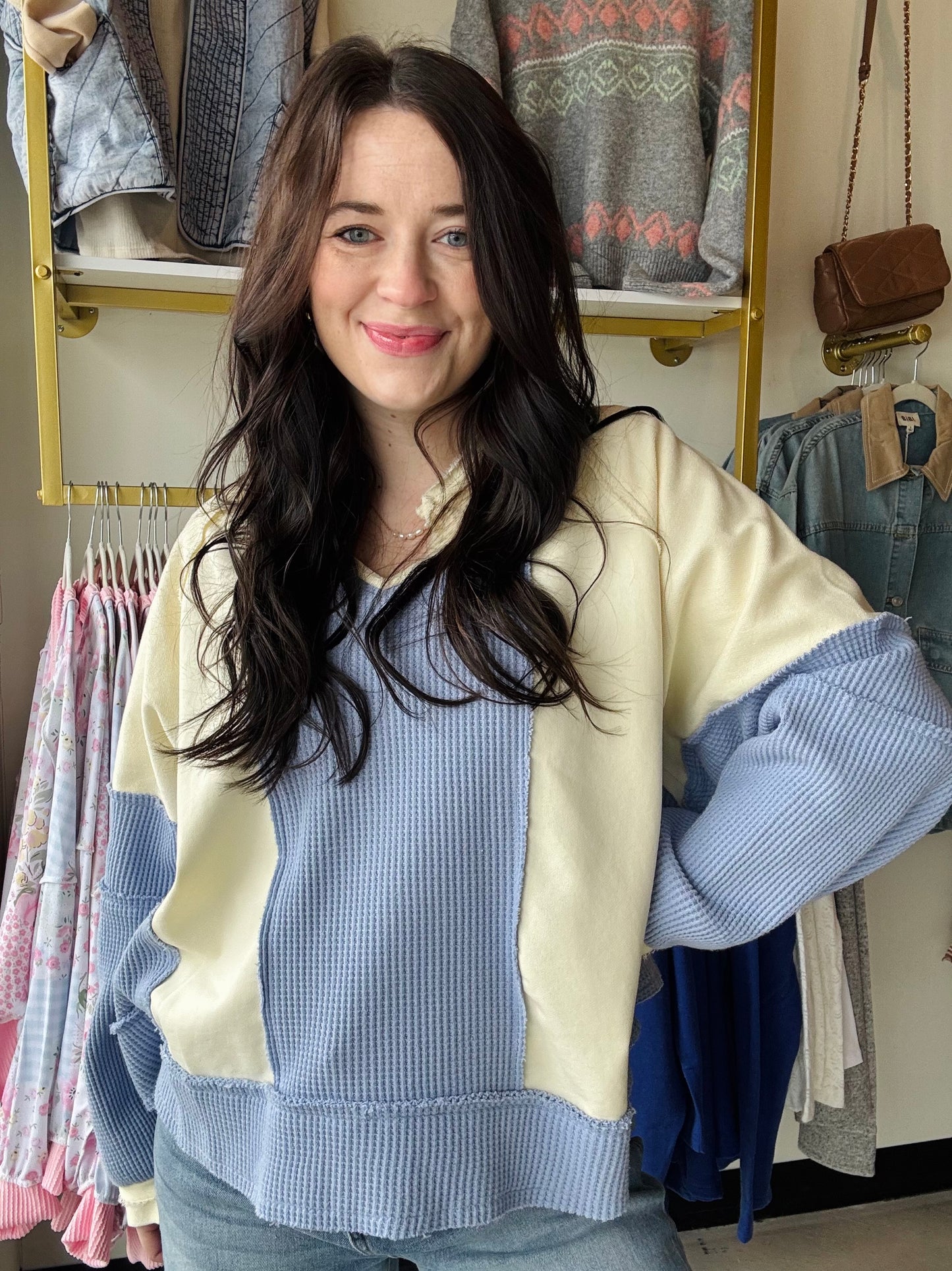 Blue Patchwork Thermal