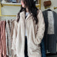 Taupe Textured Drape Coat