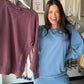 Eggplant Pigment Dyed Pullover