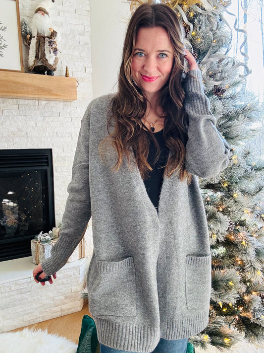 Heather Grey Everyday Mossy Cardigan