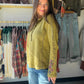 Olive Snap Front Embroidered Top