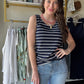 Navy & White Tiffany Tank
