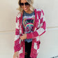 PREORDER- CHECKERED MILEY DOT CARDIGAN- pink