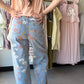 Muted Floral Stretch Twill Pants
