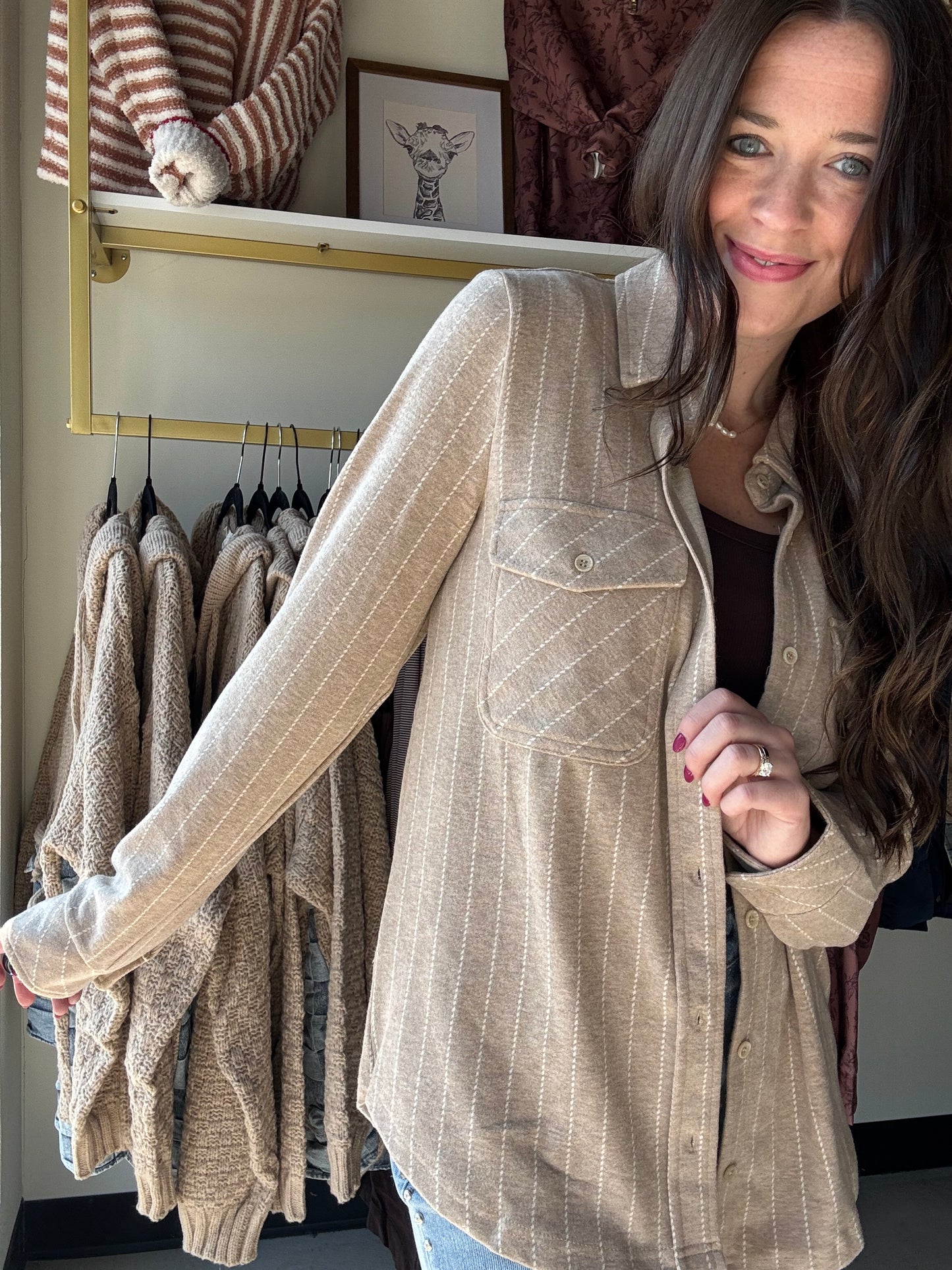 Camel Ivory Cassian Shirt
