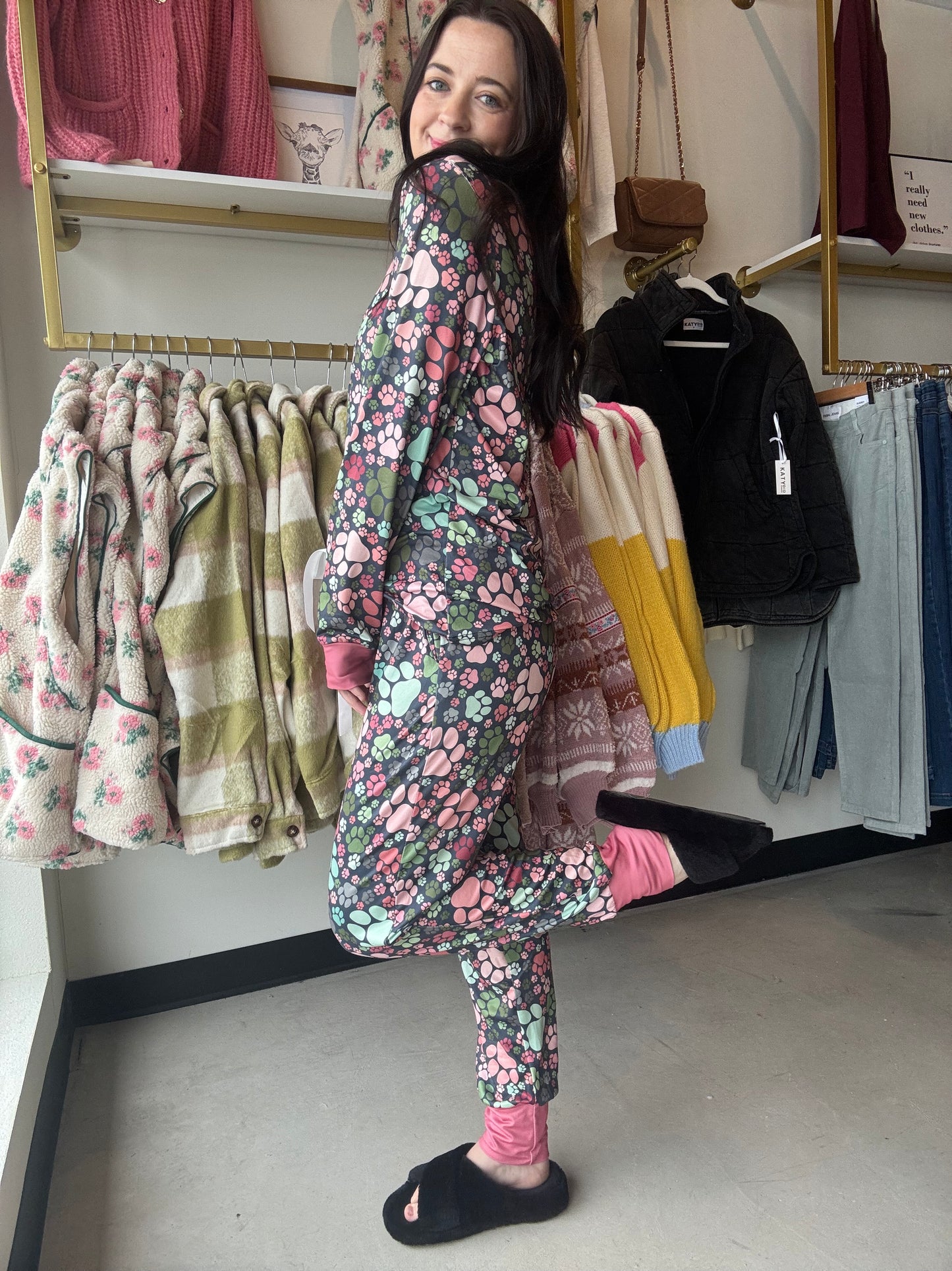 Paw Print Jogger PJ Set