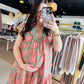 Pink & Green Mix Floral Dress