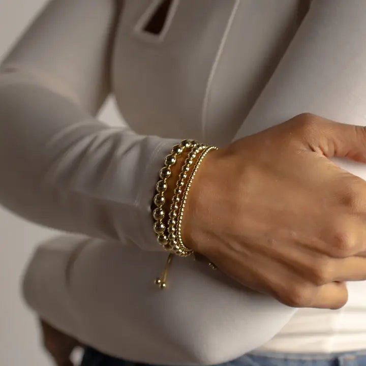 Gold Adjustable Bracelet - 5mm