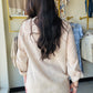 Natural Floral Woven Top