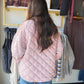 Mauve Quilted Snap Pullover