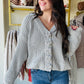 Grey Chenille Button Sweater